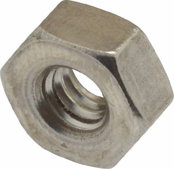 Value Collection - 1/4-20 UNC Stainless Steel Right Hand Heavy Hex Nut - 1/2" Across Flats, 15/64" High, Uncoated - A1 Tooling