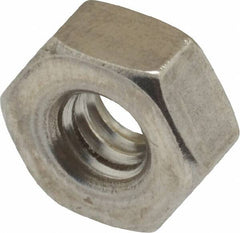 Value Collection - 1/4-20 UNC Stainless Steel Right Hand Heavy Hex Nut - 1/2" Across Flats, 15/64" High, Uncoated - A1 Tooling