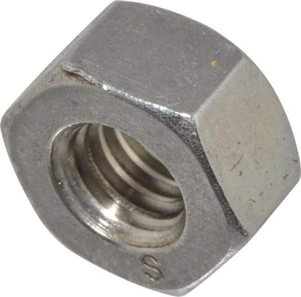 Value Collection - 5/16-18 UNC Stainless Steel Right Hand Heavy Hex Nut - 9/16" Across Flats, 19/64" High, Uncoated - A1 Tooling