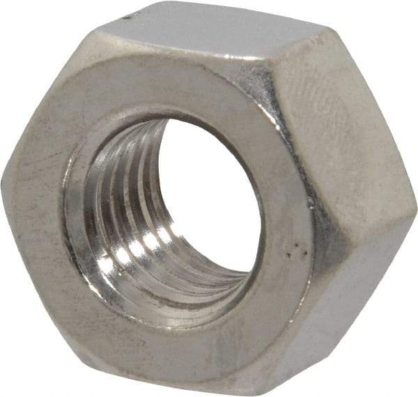 Value Collection - 5/8-11 UNC Stainless Steel Right Hand Heavy Hex Nut - 1-1/16" Across Flats, 39/64" High, Uncoated - A1 Tooling