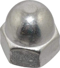 Value Collection - 1/4-20" UNC, 7/16" Width Across Flats, Uncoated, Stainless Steel Acorn Nut - 21/64" Overall Height, Grade 18-8 - A1 Tooling