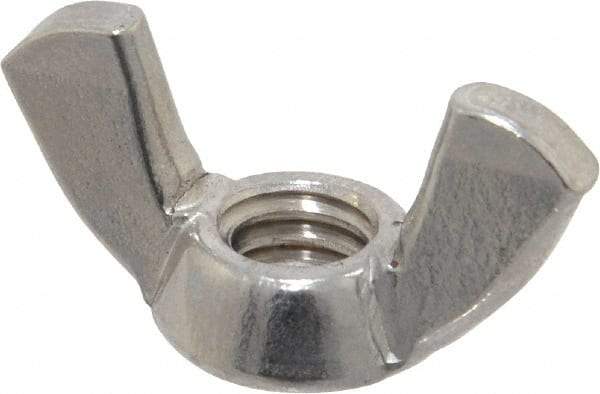 Value Collection - 5/16-18 UNC, Stainless Steel Standard Wing Nut - Grade 18-8, 1-1/4" Wing Span, 0.66" Wing Span - A1 Tooling