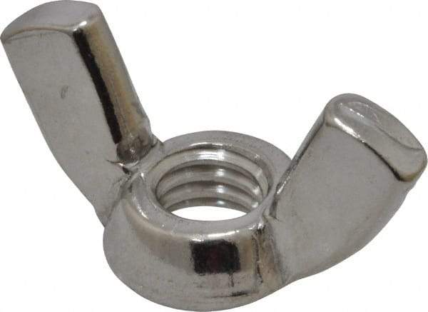 Value Collection - 3/8-16 UNC, Stainless Steel Standard Wing Nut - Grade 18-8, 1.44" Wing Span, 0.79" Wing Span - A1 Tooling