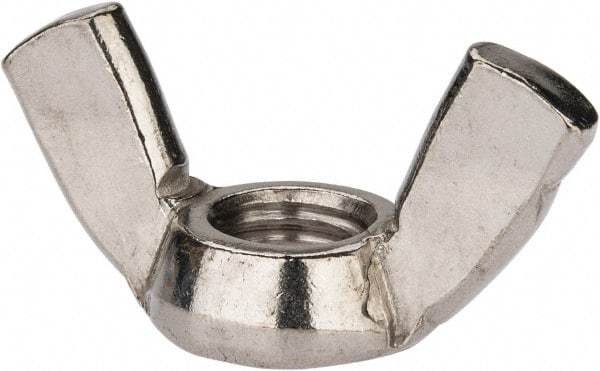 Value Collection - 1/2-13 UNC, Stainless Steel Standard Wing Nut - Grade 18-8, 1.94" Wing Span, 1" Wing Span - A1 Tooling