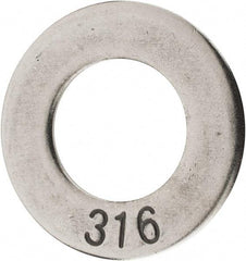 Value Collection - 1" Screw, Grade 316 Stainless Steel Standard Flat Washer - 1-1/16" ID x 1.87" OD, 1/8" Thick - A1 Tooling