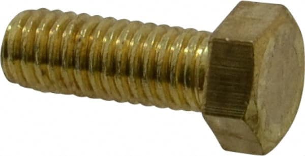 Value Collection - 3/8-16 UNC, 1" Length Under Head Hex Head Cap Screw - Brass, 9/16" Hex - A1 Tooling