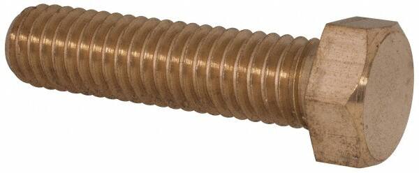 Value Collection - 3/8-16 UNC, 1-1/2" Length Under Head Hex Head Cap Screw - Brass, 9/16" Hex - A1 Tooling