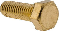 Value Collection - 1/2-13 UNC, 1-1/2" Length Under Head Hex Head Cap Screw - Brass, 3/4" Hex - A1 Tooling