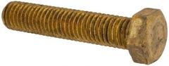 Value Collection - 1/2-13 UNC, 2-1/2" Length Under Head Hex Head Cap Screw - Brass, 3/4" Hex - A1 Tooling