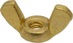 Value Collection - #8-32 UNC, Brass Standard Wing Nut - 0.91" Wing Span, 0.47" Wing Span - A1 Tooling