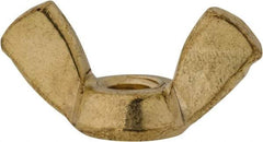 Value Collection - #10-24 UNC, Brass Standard Wing Nut - 0.91" Wing Span, 0.47" Wing Span - A1 Tooling