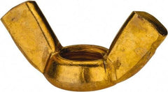 Value Collection - 1/2-13 UNC, Brass Standard Wing Nut - 1.94" Wing Span, 1" Wing Span - A1 Tooling