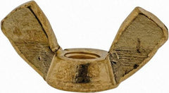 Value Collection - #10-32 UNF, Brass Standard Wing Nut - 0.91" Wing Span, 0.47" Wing Span - A1 Tooling