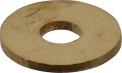 Value Collection - #4 Screw, Brass Standard Flat Washer - 0.12" ID x 1/4" OD, 0.025" Thick, Plain Finish - A1 Tooling