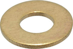 Value Collection - #8 Screw, Brass Standard Flat Washer - 0.172" ID x 3/8" OD, 0.032" Thick, Plain Finish - A1 Tooling