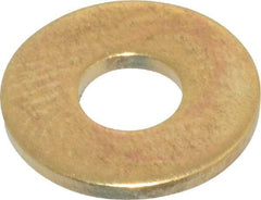 Value Collection - #8 Screw, Brass Standard Flat Washer - 0.172" ID x 7/16" OD, 0.036" Thick, Plain Finish - A1 Tooling