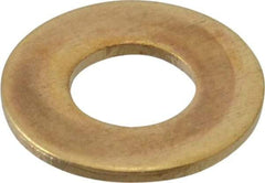 Value Collection - #14 Screw, Brass Standard Flat Washer - 0.26" ID x 9/16" OD, 0.04" Thick, Plain Finish - A1 Tooling