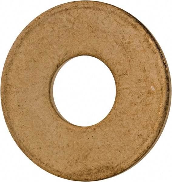 Value Collection - #14 Screw, Brass Standard Flat Washer - 0.26" ID x 11/16" OD, 0.051" Thick, Plain Finish - A1 Tooling