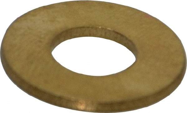 Value Collection - #20 Screw, Brass Standard Flat Washer - 0.334" ID x 3/4" OD, 0.056" Thick, Plain Finish - A1 Tooling