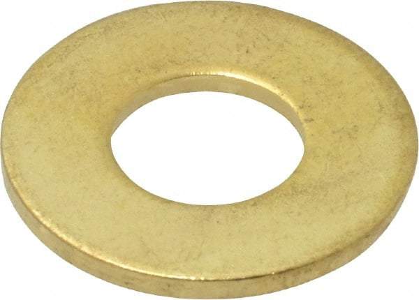 Value Collection - #24 Screw, Brass Standard Flat Washer - 0.386" ID x 7/8" OD, 0.057" Thick, Plain Finish - A1 Tooling