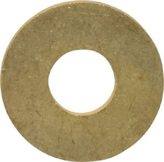 Value Collection - #24 Screw, Brass Standard Flat Washer - 0.386" ID x 1" OD, 0.074" Thick, Plain Finish - A1 Tooling