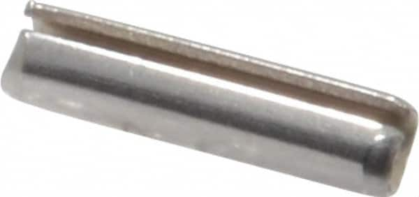 Made in USA - 3/32" Diam x 3/8" Long Slotted Spring Pin - Grade 420 Stainless Steel, Bright Finish - A1 Tooling