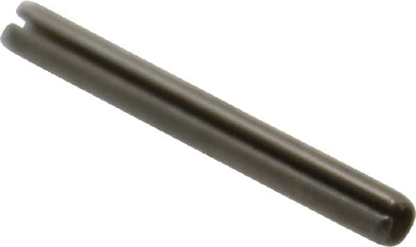 Made in USA - 3/32" Diam x 7/8" Long Slotted Spring Pin - Grade 420 Stainless Steel, Bright Finish - A1 Tooling