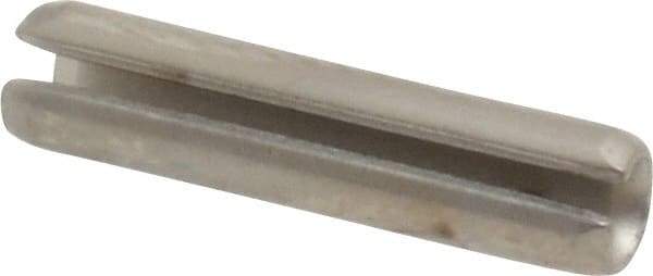 Made in USA - 1/8" Diam x 9/16" Long Slotted Spring Pin - Grade 420 Stainless Steel, Bright Finish - A1 Tooling