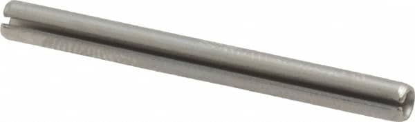 Made in USA - 1/8" Diam x 1-3/8" Long Slotted Spring Pin - Grade 420 Stainless Steel, Bright Finish - A1 Tooling