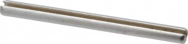 Made in USA - 1/8" Diam x 1-1/2" Long Slotted Spring Pin - Grade 420 Stainless Steel, Bright Finish - A1 Tooling