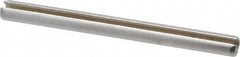 Made in USA - 1/8" Diam x 1-1/2" Long Slotted Spring Pin - Grade 420 Stainless Steel, Bright Finish - A1 Tooling