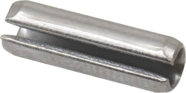 Made in USA - 5/32" Diam x 1/2" Long Slotted Spring Pin - Grade 420 Stainless Steel, Bright Finish - A1 Tooling