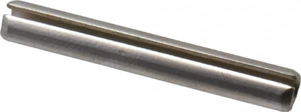 Made in USA - 5/32" Diam x 1-1/8" Long Slotted Spring Pin - Grade 420 Stainless Steel, Bright Finish - A1 Tooling