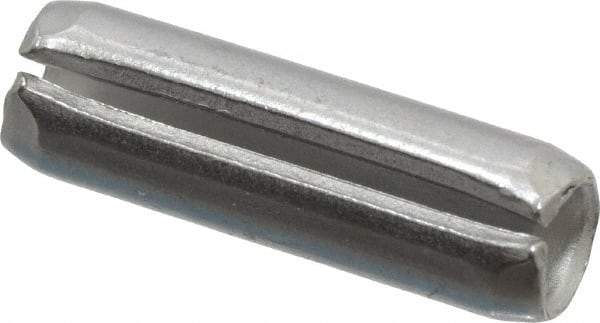 Made in USA - 3/16" Diam x 5/8" Long Slotted Spring Pin - Grade 420 Stainless Steel, Bright Finish - A1 Tooling