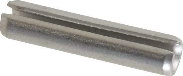 Made in USA - 3/16" Diam x 7/8" Long Slotted Spring Pin - Grade 420 Stainless Steel, Bright Finish - A1 Tooling