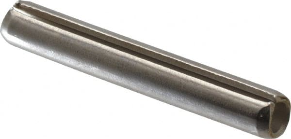 Made in USA - 3/16" Diam x 1-1/4" Long Slotted Spring Pin - Grade 420 Stainless Steel, Bright Finish - A1 Tooling