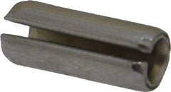 Made in USA - 1/4" Diam x 5/8" Long Slotted Spring Pin - Grade 420 Stainless Steel, Bright Finish - A1 Tooling