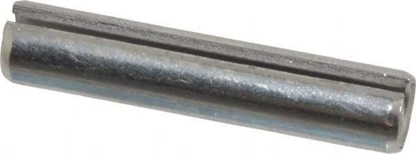 Made in USA - 1/4" Diam x 1-1/4" Long Slotted Spring Pin - Grade 420 Stainless Steel, Bright Finish - A1 Tooling