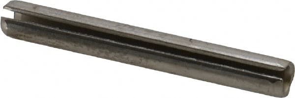 Made in USA - 1/4" Diam x 2" Long Slotted Spring Pin - Grade 420 Stainless Steel, Bright Finish - A1 Tooling