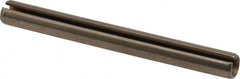 Made in USA - 1/4" Diam x 2-1/2" Long Slotted Spring Pin - Grade 420 Stainless Steel, Bright Finish - A1 Tooling