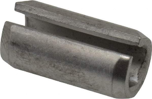 Value Collection - 3/8" Diam x 3/4" Long Slotted Spring Pin - Grade 420 Stainless Steel, Bright Finish - A1 Tooling