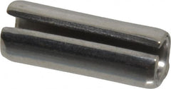 Made in USA - 3/8" Diam x 1" Long Slotted Spring Pin - Grade 420 Stainless Steel, Bright Finish - A1 Tooling