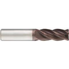 1/4x1/4x1/2x2-1/2 4Fl Carbide RF100 Diver End Mill-.031 Rad-Cylindrical Shank-nano-Si - A1 Tooling