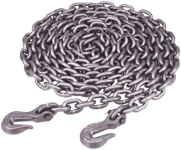 Peerless Chain - 20 Ft. Long, 4700 Lbs. Load Capacity, Carbon Steel Tie Down Chain - 7 Grade, 1.12 Inch Inside Long x 0.5 Inch Inside Wide - A1 Tooling