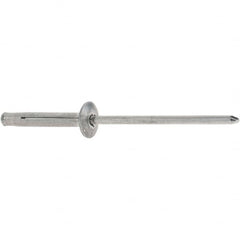 RivetKing - Dome Head Aluminum Plus Blind Rivet - Aluminum Mandrel, 1/8" to 3/8" Grip, 0.312" Head Diam, 0.129" to 0.143" Hole Diam, 0.975" Length Under Head, 1/8" Body Diam - A1 Tooling