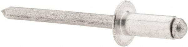 RivetKing - Size 64 Dome Head Aluminum Open End Blind Rivet - Aluminum Mandrel, 0.188" to 1/4" Grip, 3/8" Head Diam, 0.192" to 0.198" Hole Diam, 0.45" Length Under Head, 3/16" Body Diam - A1 Tooling