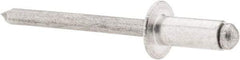 RivetKing - Size 64 Dome Head Aluminum Open End Blind Rivet - Aluminum Mandrel, 0.188" to 1/4" Grip, 3/8" Head Diam, 0.192" to 0.198" Hole Diam, 0.45" Length Under Head, 3/16" Body Diam - A1 Tooling