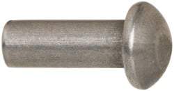 RivetKing - 3/16" Body Diam, Round Steel Solid Rivet - 1/2" Length Under Head - A1 Tooling