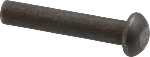 RivetKing - 3/16" Body Diam, Round Steel Solid Rivet - 1" Length Under Head - A1 Tooling