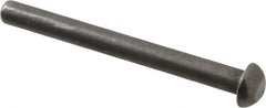 RivetKing - 3/16" Body Diam, Round Uncoated Steel Solid Rivet - 2" Length Under Head, 90° Countersunk Head Angle - A1 Tooling